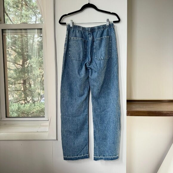 Rag & Bone Ultra Featherweight Logan Wide-Leg Beach Pants Denim Blue 25 - Picture 6 of 10